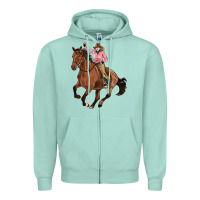 Seafoam cowgirl Zipper Hoodie - Artiststas
