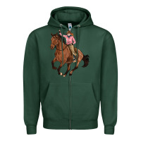 Sports Green cowgirl Zipper Hoodie - Artiststas