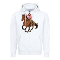 White cowgirl Zipper Hoodie - Artiststas
