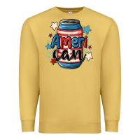 Antique Gold American can cooler Premium Sweatshirt - MaliasSmallBusiness
