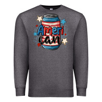 Charcoal Heather American can cooler Premium Sweatshirt - MaliasSmallBusiness