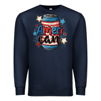 Navy American can cooler Premium Sweatshirt - MaliasSmallBusiness