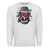 Oatmeal Heather American can cooler Premium Sweatshirt - MaliasSmallBusiness