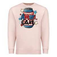 Pale Pink American can cooler Premium Sweatshirt - MaliasSmallBusiness