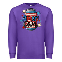 Purple American can cooler Premium Sweatshirt - MaliasSmallBusiness