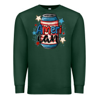 Sports Green American can cooler Premium Sweatshirt - MaliasSmallBusiness