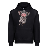 Black baby pig Urban Hoodie - BarkalooDesign