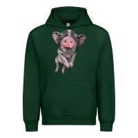 Forest Green baby pig Urban Hoodie - BarkalooDesign