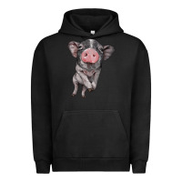 Pigment Black baby pig Urban Hoodie - BarkalooDesign