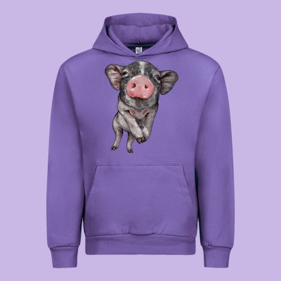 Baby Pig Urban Hoodie Designed By Barkaloodesign