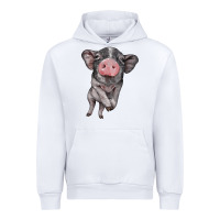 White baby pig Urban Hoodie - BarkalooDesign