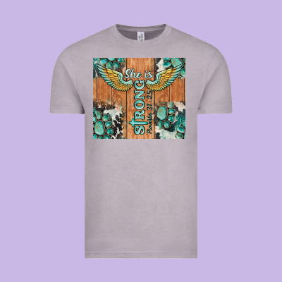 She Is Strong Tumbler Vintage Tee Designed By Barkaloodesign