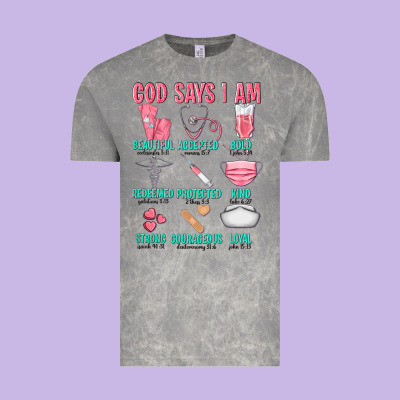 God Says I Am Vintage Tee Designed By Texasbilliewilder
