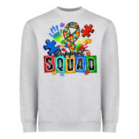 Heather Grey support squad autism Heavyweight Sweatshirt - Zillion Design Studio