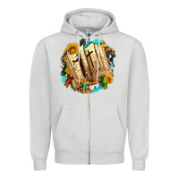 Dove Grey cross with bible and sunflowers Zipper Hoodie - AdoDesignShop