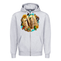 Heather Grey cross with bible and sunflowers Zipper Hoodie - AdoDesignShop
