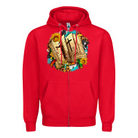 Red cross with bible and sunflowers Zipper Hoodie - AdoDesignShop