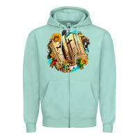 Cross With Bible And Sunflowers Zipper Hoodie | Teevron