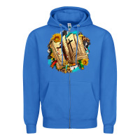 True Royal cross with bible and sunflowers Zipper Hoodie - AdoDesignShop