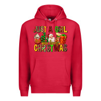 Cardinal just a girl who loves christmas Premium Hoodie - MaliasSmallBusiness
