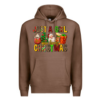 Chestnut just a girl who loves christmas Premium Hoodie - MaliasSmallBusiness