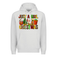 Dove Grey just a girl who loves christmas Premium Hoodie - MaliasSmallBusiness