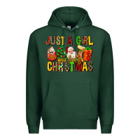 Sports Green just a girl who loves christmas Premium Hoodie - MaliasSmallBusiness
