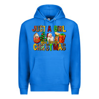 True Royal just a girl who loves christmas Premium Hoodie - MaliasSmallBusiness