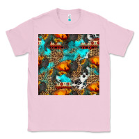 Bubblegum Pink western sunset bison and sunflowers seamless pattern Classic Tee - HRA Design Shop