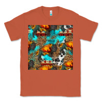 Copper western sunset bison and sunflowers seamless pattern Classic Tee - HRA Design Shop