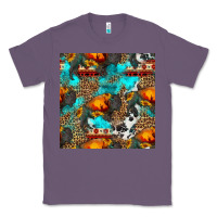 Lavender western sunset bison and sunflowers seamless pattern Classic Tee - HRA Design Shop