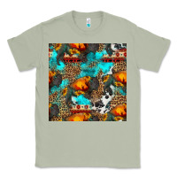 Matcha western sunset bison and sunflowers seamless pattern Classic Tee - HRA Design Shop