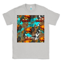 Moon Dust western sunset bison and sunflowers seamless pattern Classic Tee - HRA Design Shop