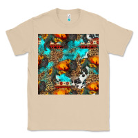 Mushroom western sunset bison and sunflowers seamless pattern Classic Tee - HRA Design Shop