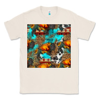 Natural western sunset bison and sunflowers seamless pattern Classic Tee - HRA Design Shop