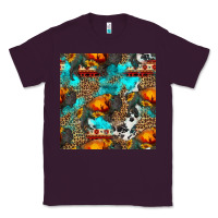 Plum western sunset bison and sunflowers seamless pattern Classic Tee - HRA Design Shop