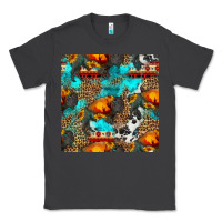 Smoke western sunset bison and sunflowers seamless pattern Classic Tee - HRA Design Shop