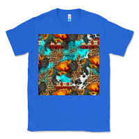 True Royal western sunset bison and sunflowers seamless pattern Classic Tee - HRA Design Shop