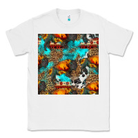 White western sunset bison and sunflowers seamless pattern Classic Tee - HRA Design Shop