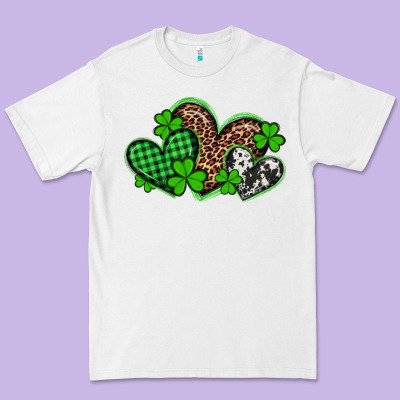 St Patricks Day Western Hearts Premium Tee Designed By Artiststas