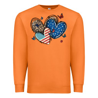 Carrot american flag leopard hearts Premium Sweatshirt - MaliasSmallBusiness