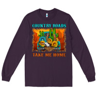 Plum country roads take me home Long Sleeve Tee - HRA Design Shop