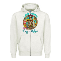 Oatmeal Heather i hate everyone but coffee helps western skeleton coffee sunflowers Zipper Hoodie - Artiststas