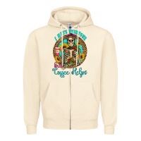 Sandshell i hate everyone but coffee helps western skeleton coffee sunflowers Zipper Hoodie - Artiststas