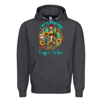 Smoke i hate everyone but coffee helps western skeleton coffee sunflowers Zipper Hoodie - Artiststas