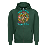 Sports Green i hate everyone but coffee helps western skeleton coffee sunflowers Zipper Hoodie - Artiststas