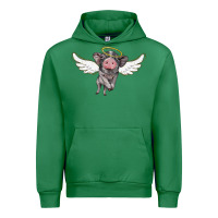 Emerald angel baby pig Urban Hoodie - BarkalooDesign