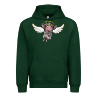 Forest Green angel baby pig Urban Hoodie - BarkalooDesign