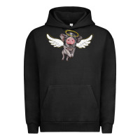 Pigment Black angel baby pig Urban Hoodie - BarkalooDesign