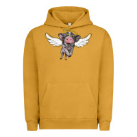 Pigment Peanut Butter angel baby pig Urban Hoodie - BarkalooDesign